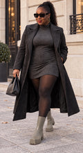 Load image into Gallery viewer, Model wearing the Grey Chunky Wet Boots