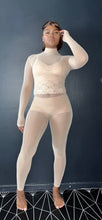Load image into Gallery viewer, SAND SHEER MOCKNECK CATSUIT