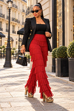 Load image into Gallery viewer, RED FRINGE PANTS styled look
